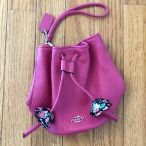 Coach Wristlet Drawstring Bag